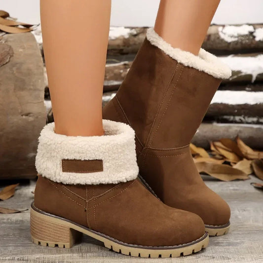 Sigrid plush-lined chunky snow boots for women