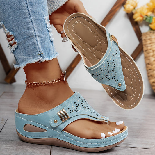 Léonie | Chic Open-Toe Wedge Sandals