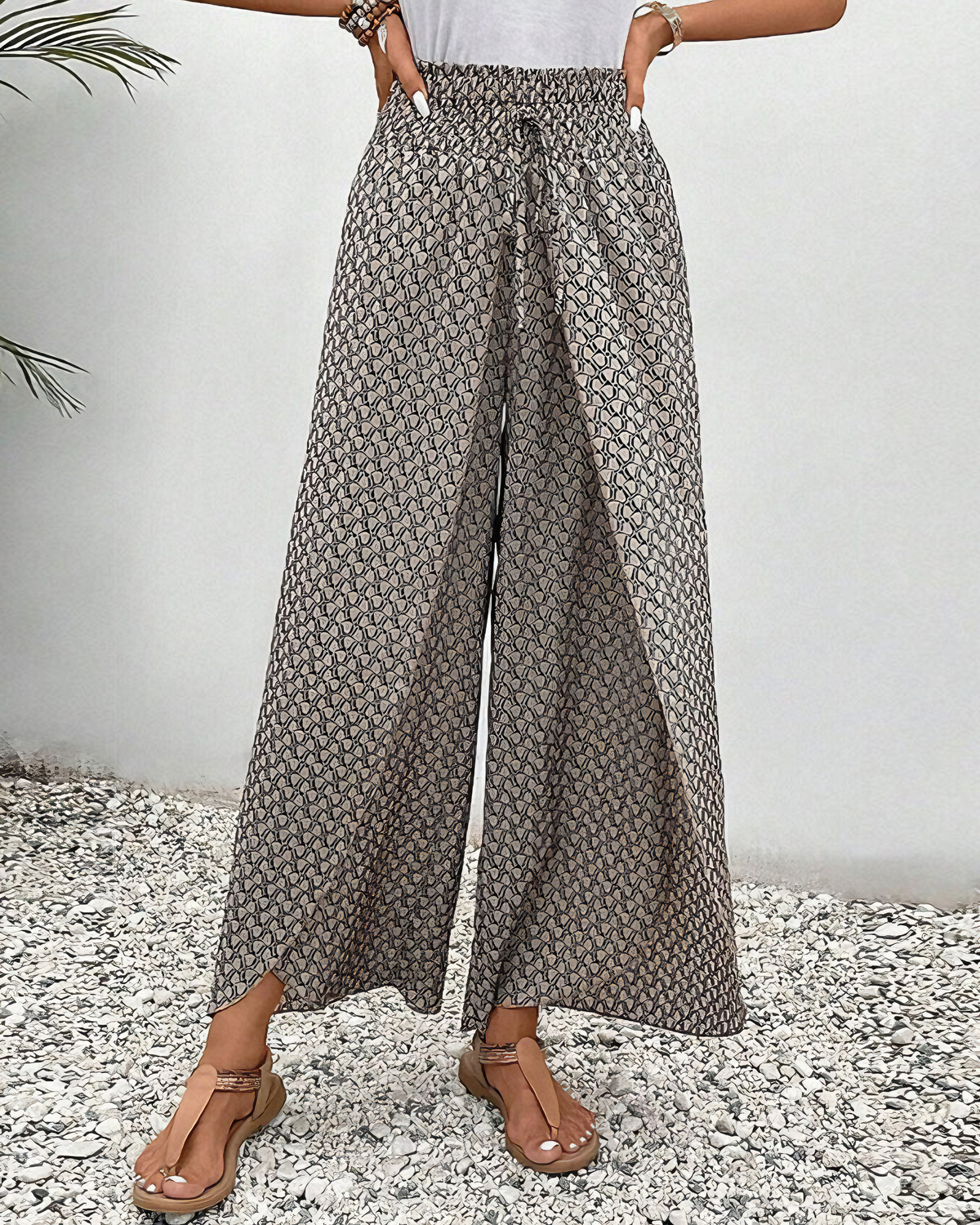 Gabrielle | Elegant Printed Palazzo Pants
