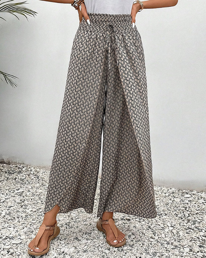 Gabrielle | Elegant Printed Palazzo Pants