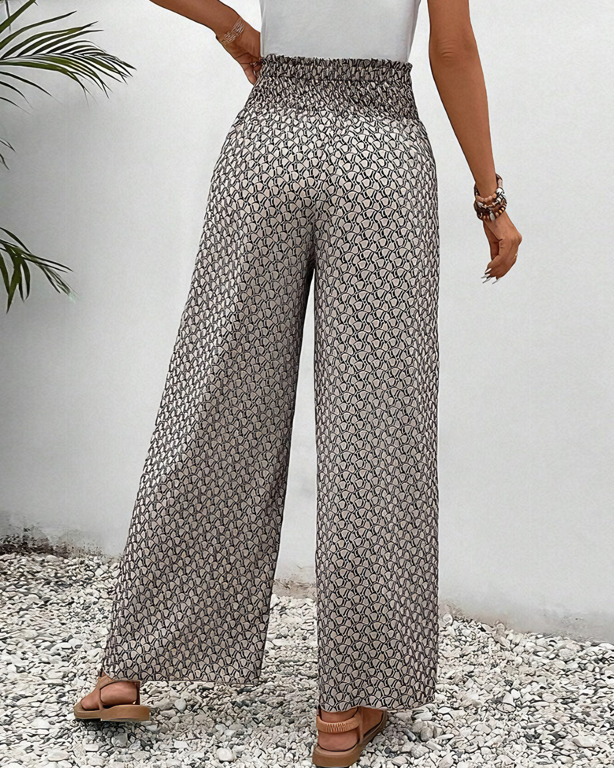 Gabrielle | Elegant Printed Palazzo Pants