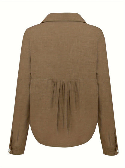 Eunize - Long Sleeve Elegant Blouse
