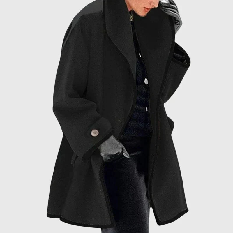Maria double-breasted fleece jacket with pockets