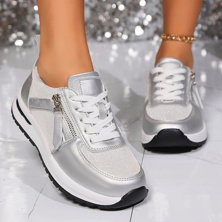 Livia | Elegant Shine Sneakers