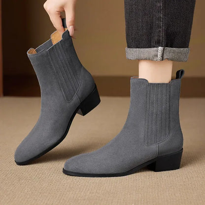 Elle Genuine Suede Boots