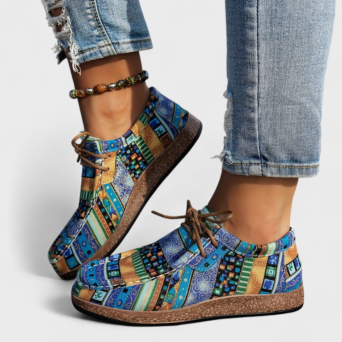 Azura | Ethnic Patchwork Sneakers