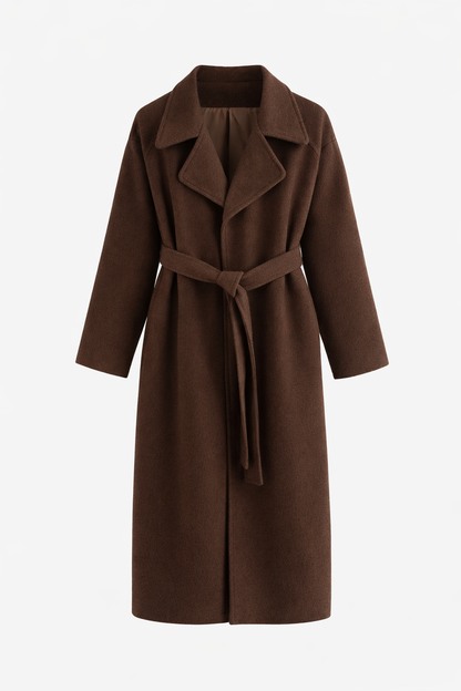 Caith – Elegant Belted Long Coat