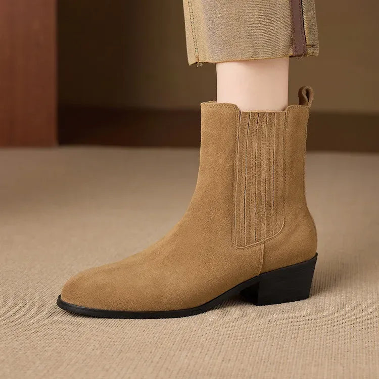 Elle Genuine Suede Boots