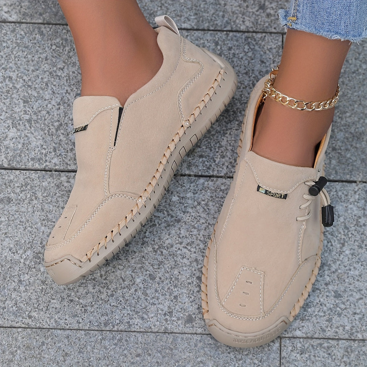 Louna | Natural Comfort Slip-On Sneakers