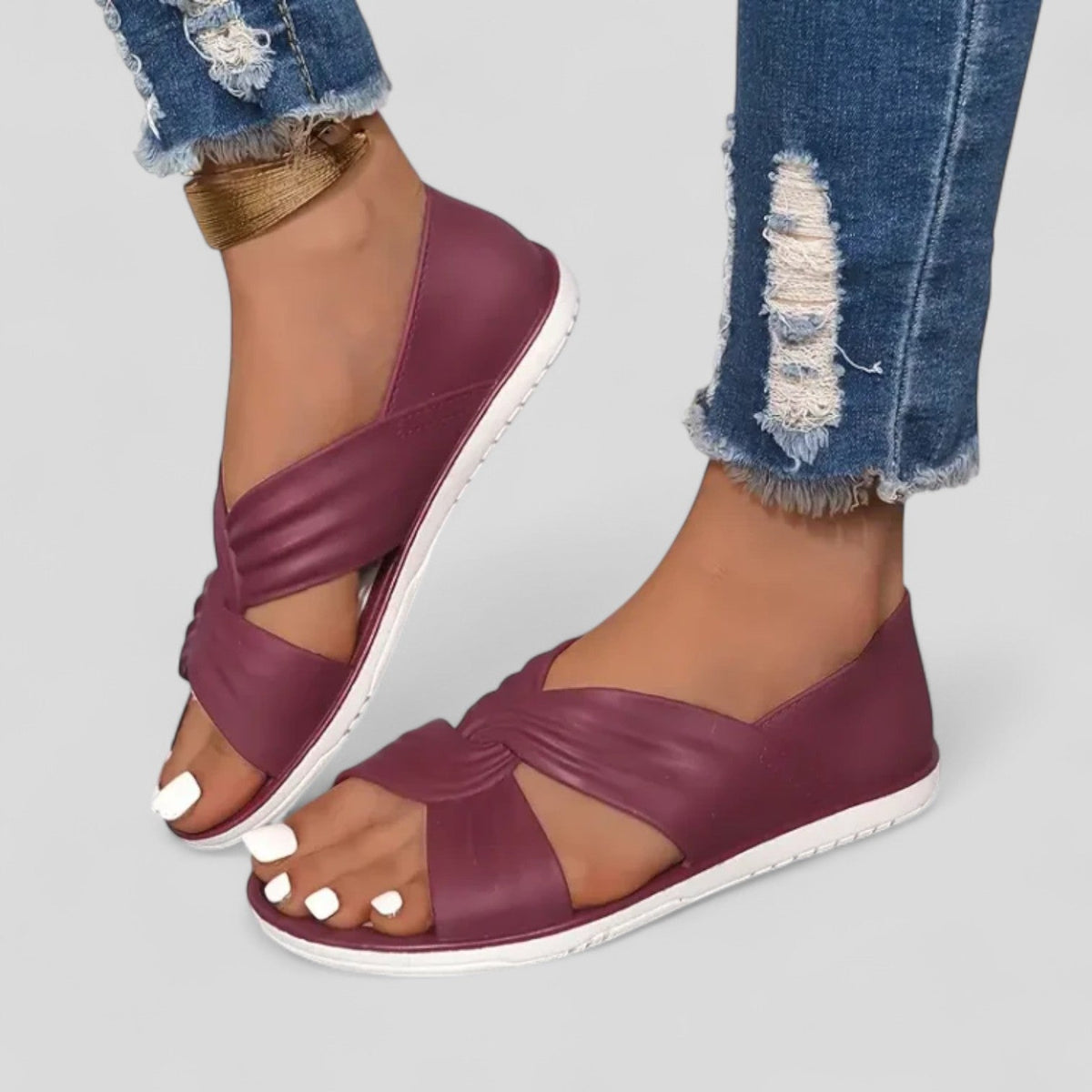 Diane | Soft Comfort Twisted Flat Mules