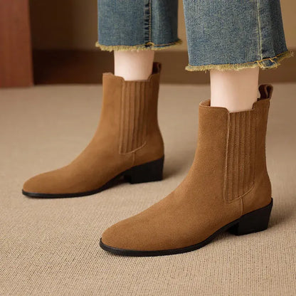 Elle Genuine Suede Boots
