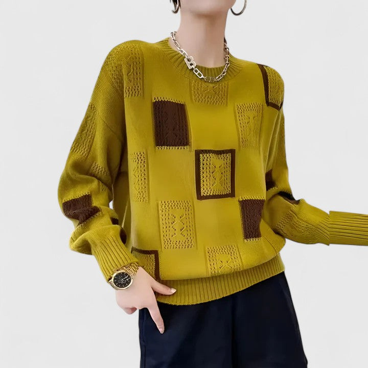 Pauline | Chic Patchwork Sweater