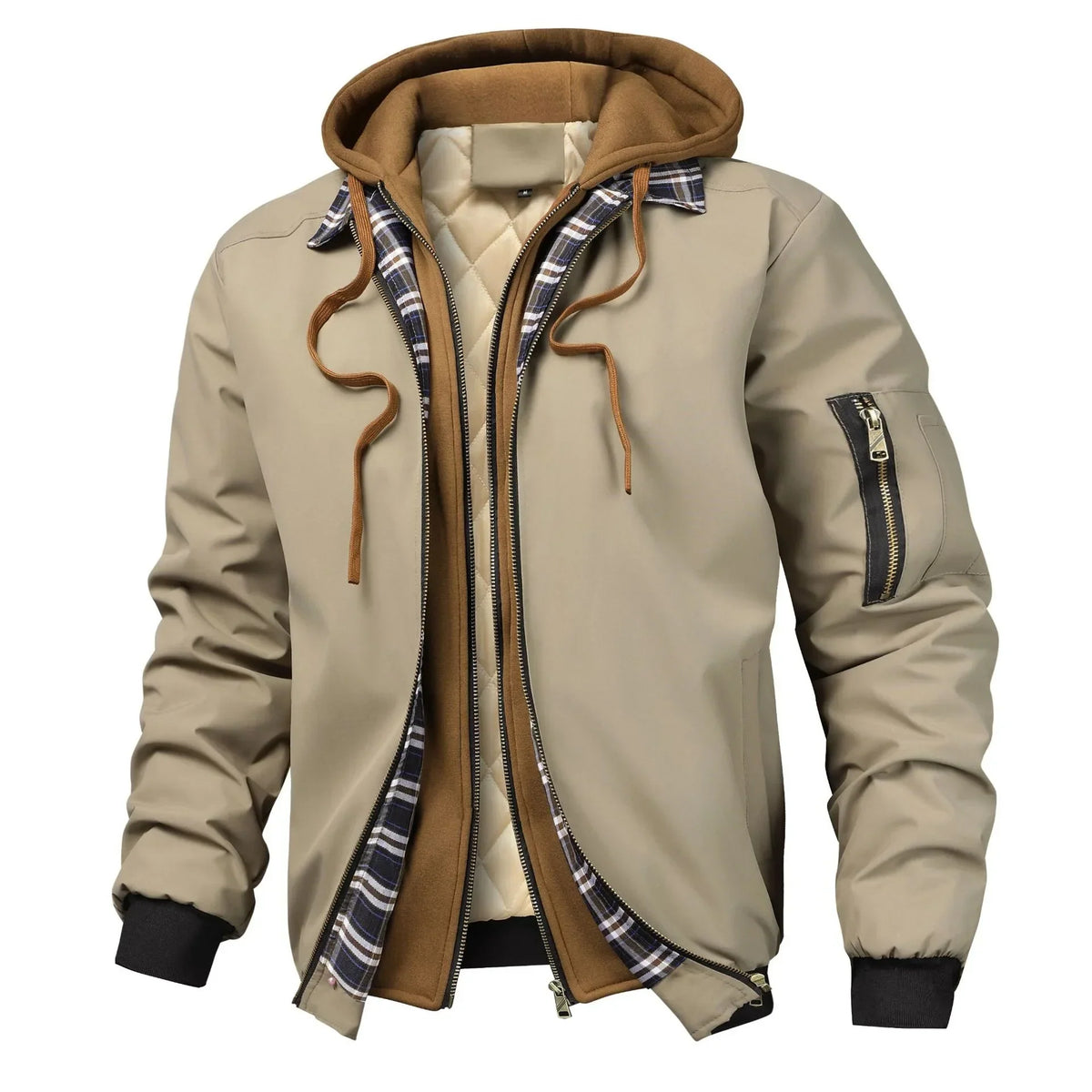 Cranston™ | Men's Quilted Hooded Bomber Jacket