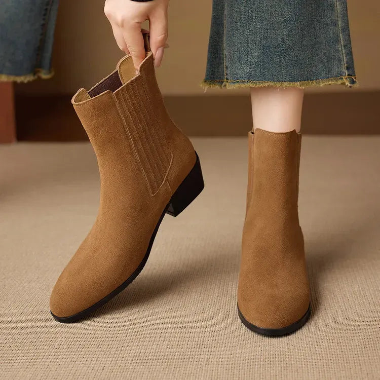 Elle Genuine Suede Boots