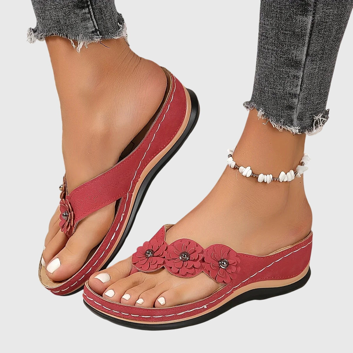Asha | Floral Orthopedic Sandals