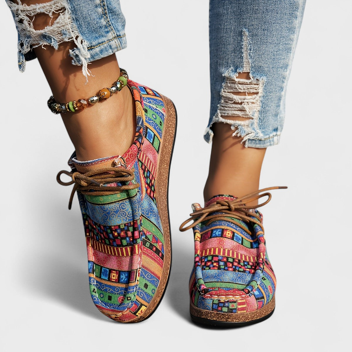 Azura | Ethnic Patchwork Sneakers