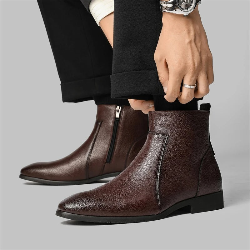 Mercer Zip Leather Boots