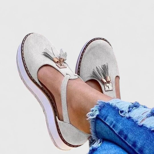 Élora | Orthopedic Ballet Flats with Strap