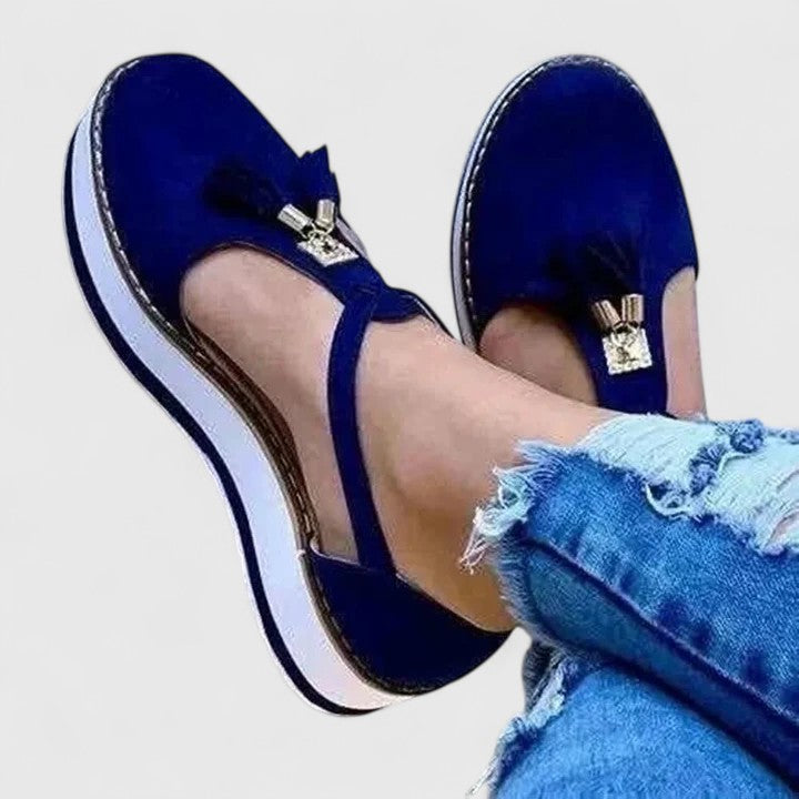Élora | Orthopedic Ballet Flats with Strap