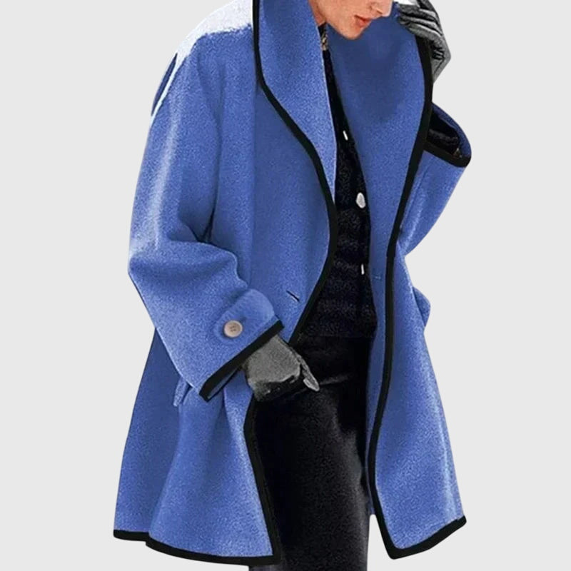 Women's warm button-front fleece jacket