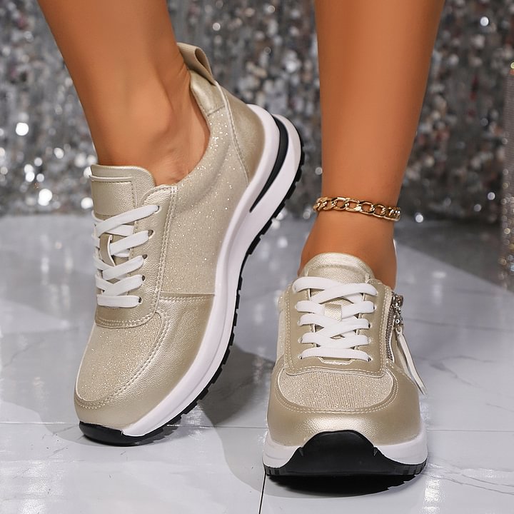 Livia | Elegant Shine Sneakers