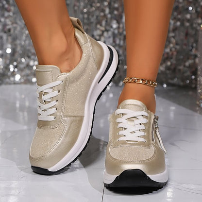 Livia | Elegant Shine Sneakers