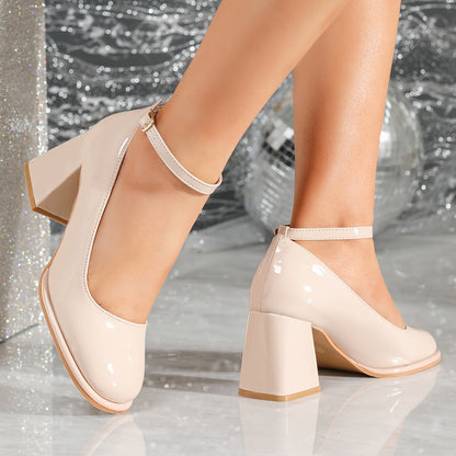 Noiréline | Sculpted Patent Heels