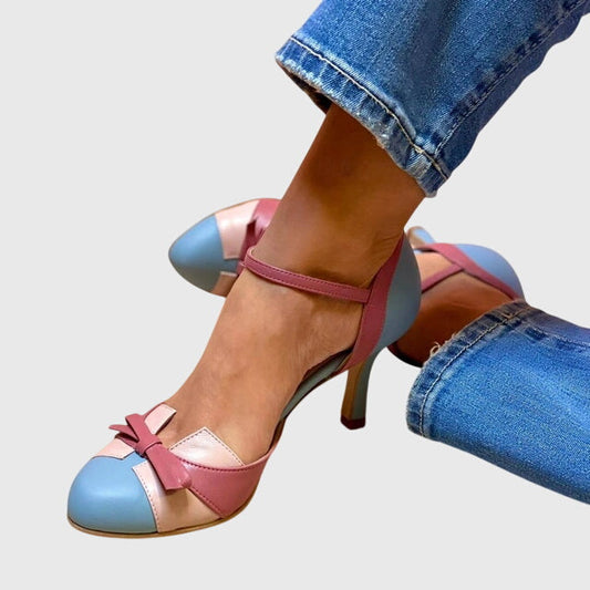 Elise | Colorblock Heeled Loafers