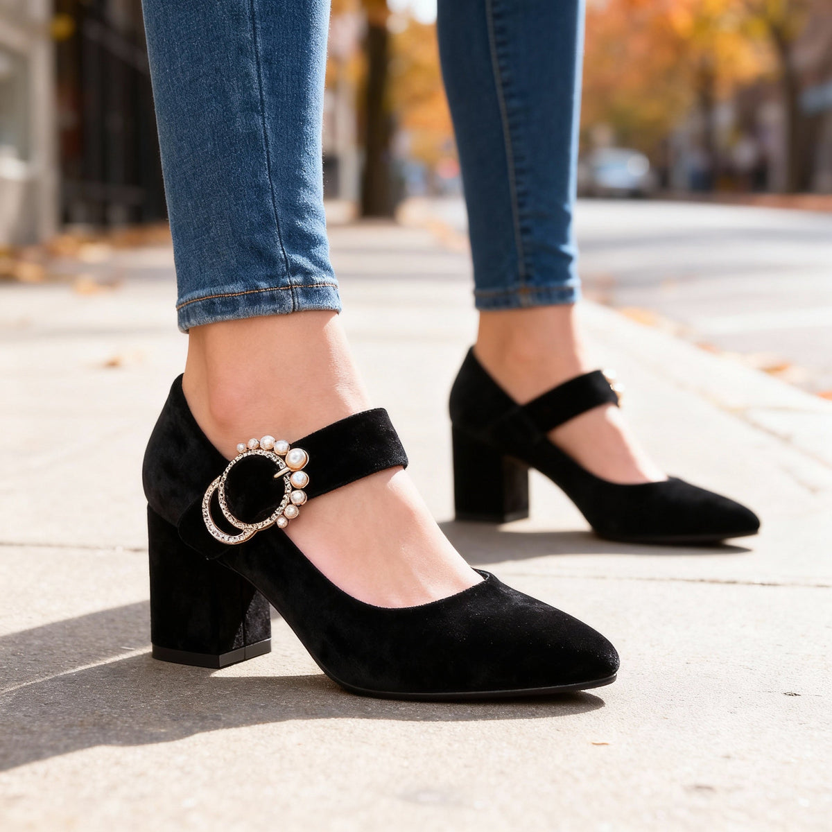 Clarissa | Women's Velvet Heels
