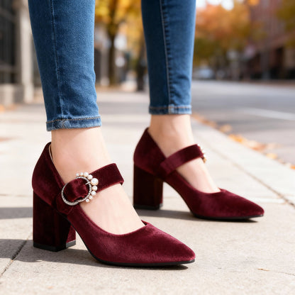 Clarissa | Women's Velvet Heels