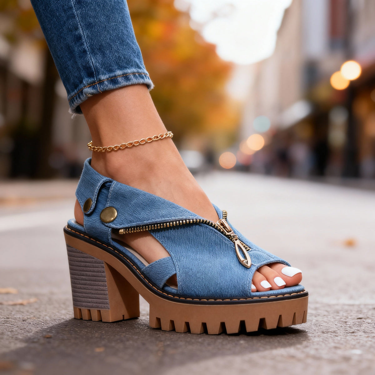 Roxanne | Women's Denim Heels