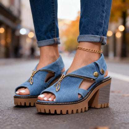 Roxanne | Women's Denim Heels