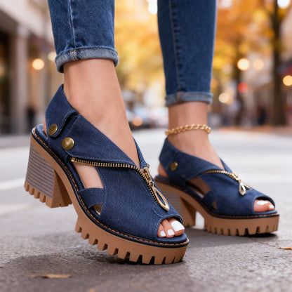 Roxanne | Women's Denim Heels