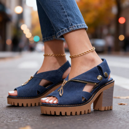 Roxanne | Women's Denim Heels