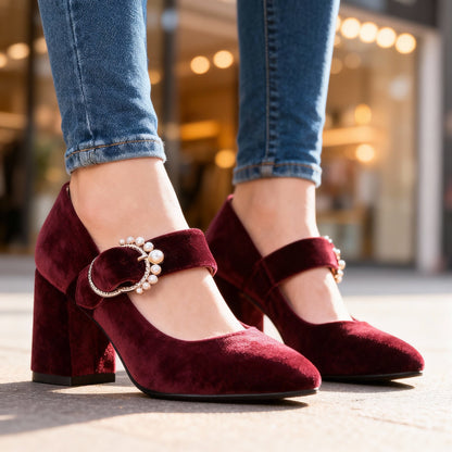Clarissa | Women's Velvet Heels