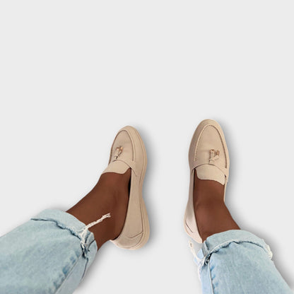 Livia | Minimal Chic Suede Moccasins
