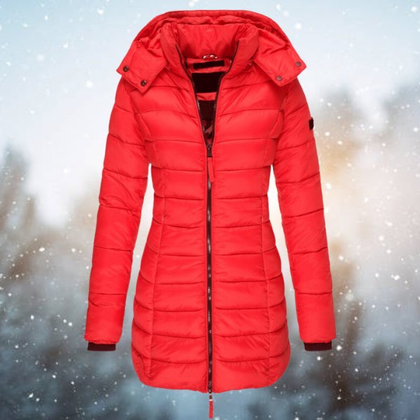 Maja women's warm puffer jacket with hood