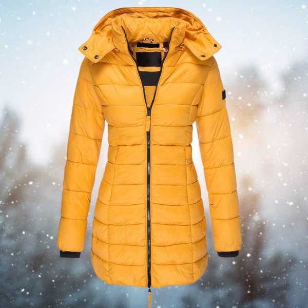 Maja women's warm puffer jacket with hood