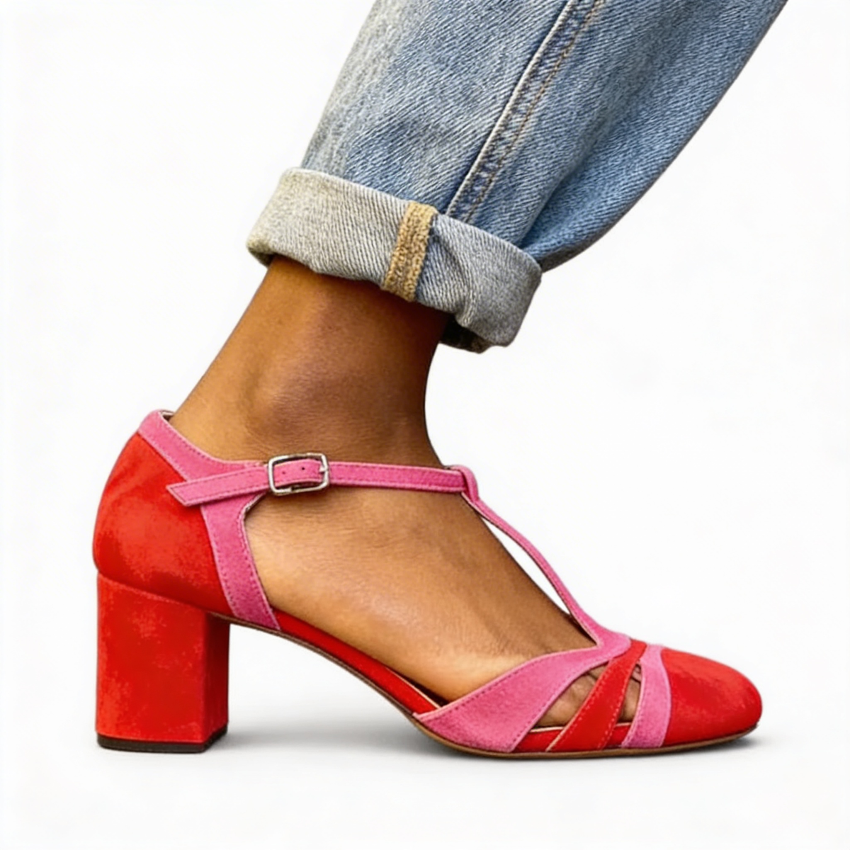 Roséline | Color Block Elegance Heels