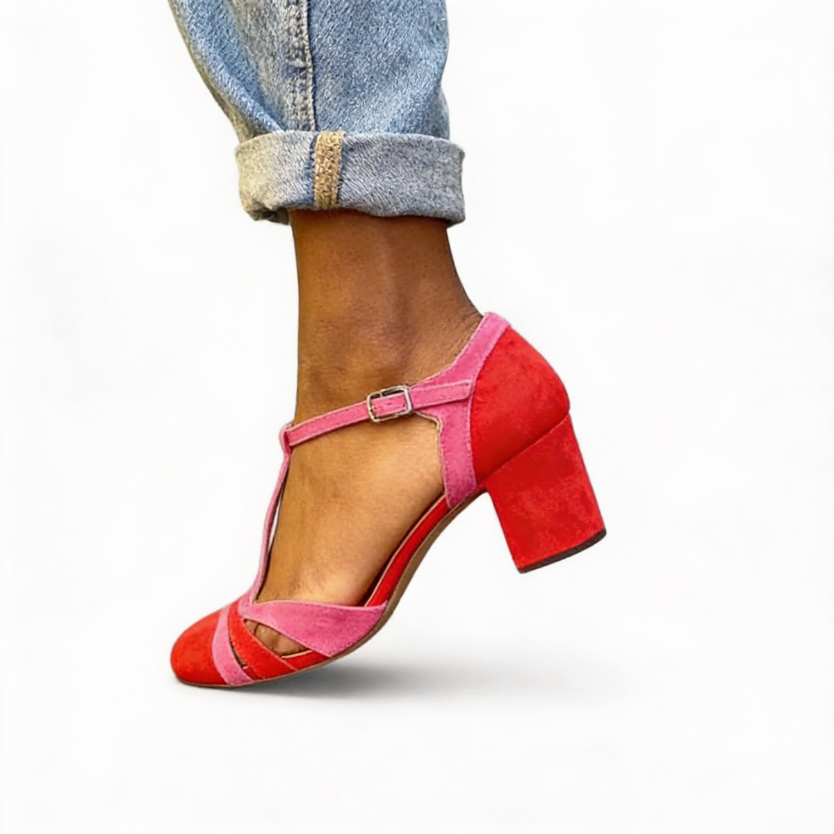 Roséline | Color Block Elegance Heels
