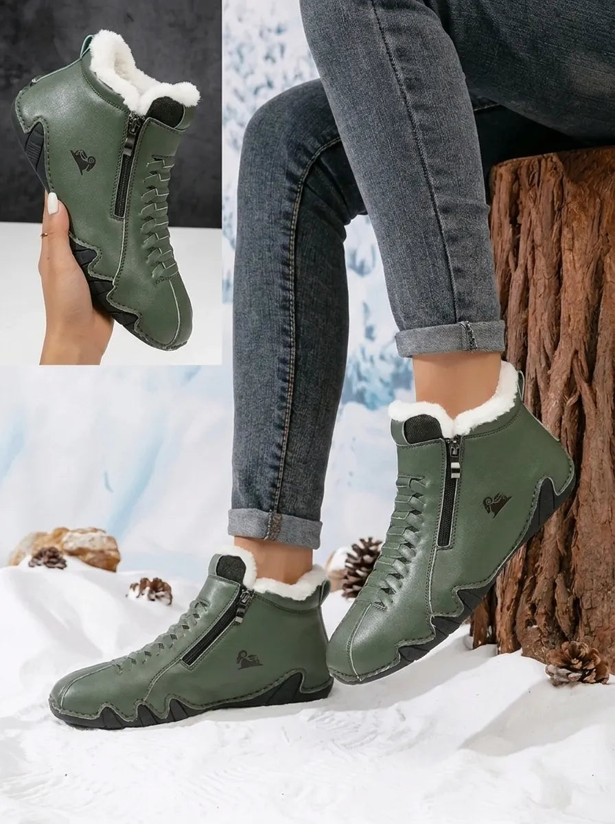 Women's warm wide-toe winter boots