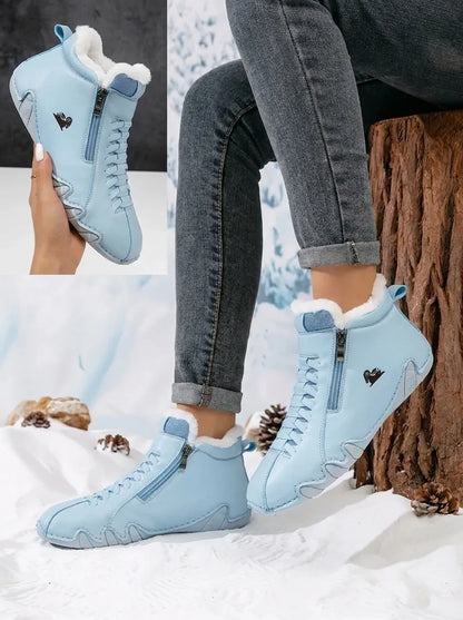 Alva faux-fur lined ankle boots with zip