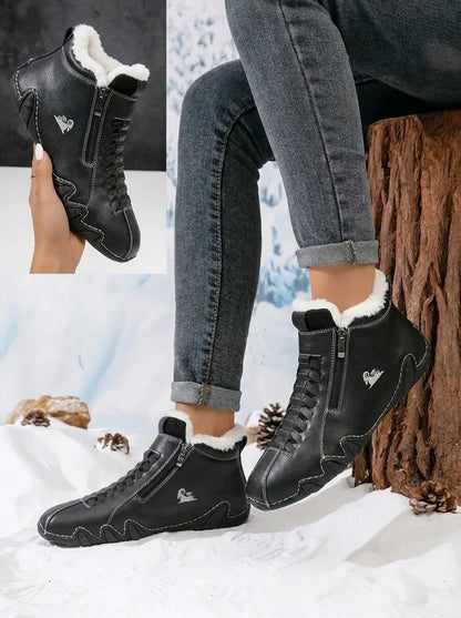 Women's warm wide-toe winter boots