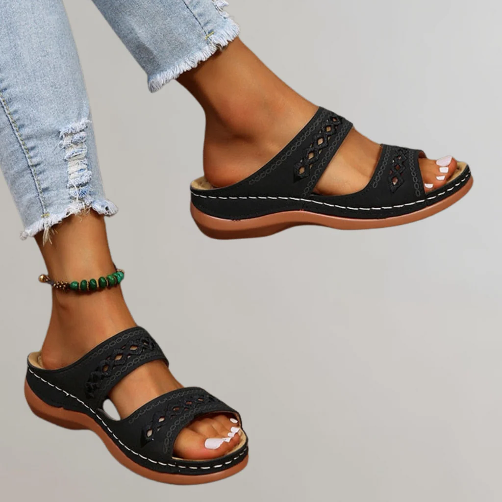 Sabrina | Open-Toe Orthopedic Mules