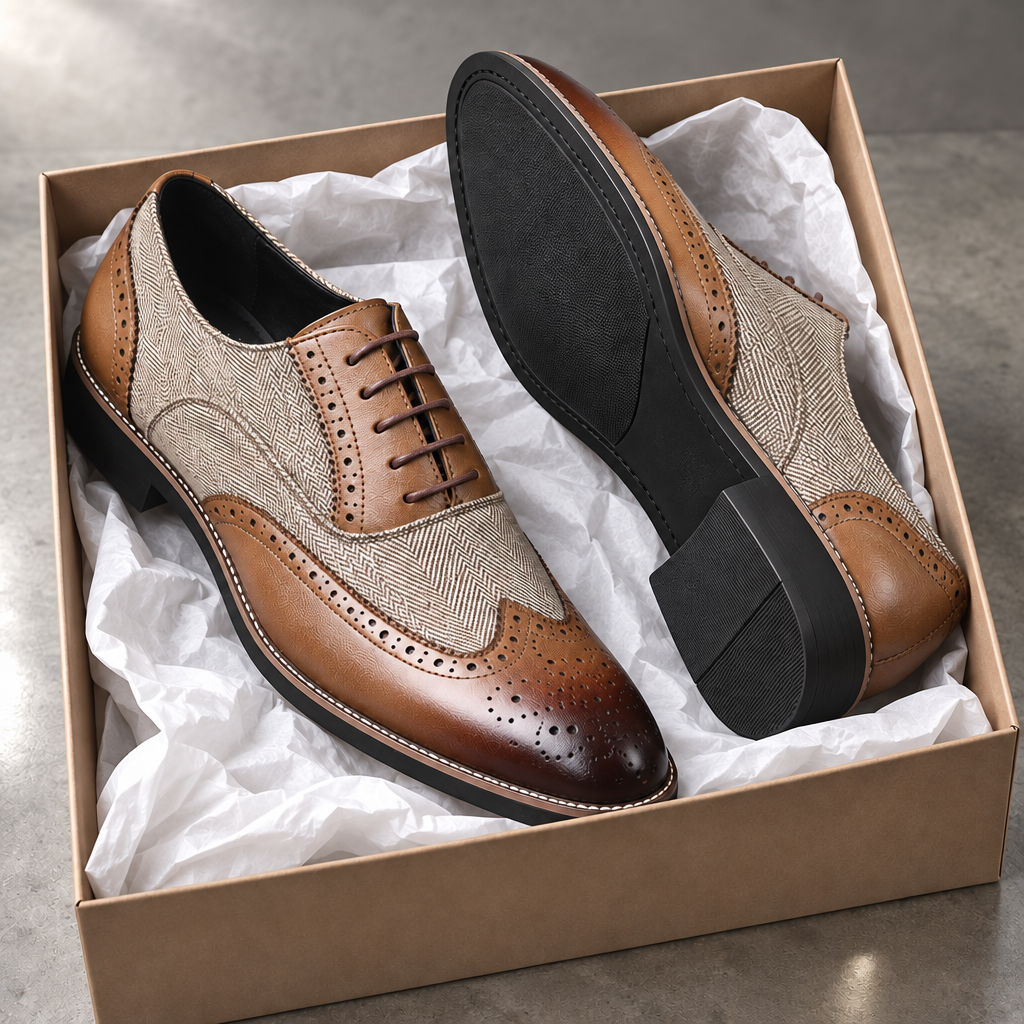 Darnello Herringbone Oxfords