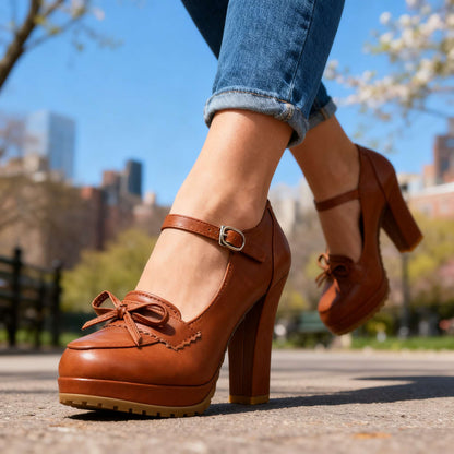 Ashley | Women's Bow-Tie Buckle Pumps