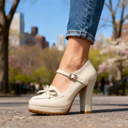 Ashley | Women's Bow-Tie Buckle Pumps