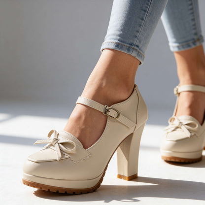 Ashley | Women's Bow-Tie Buckle Pumps