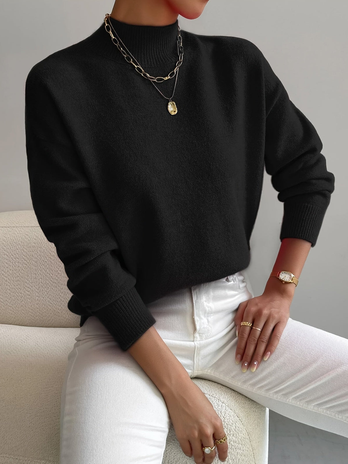 Léa | Soft High Neck Sweater