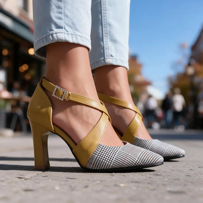 Scarlett Houndstooth Heels